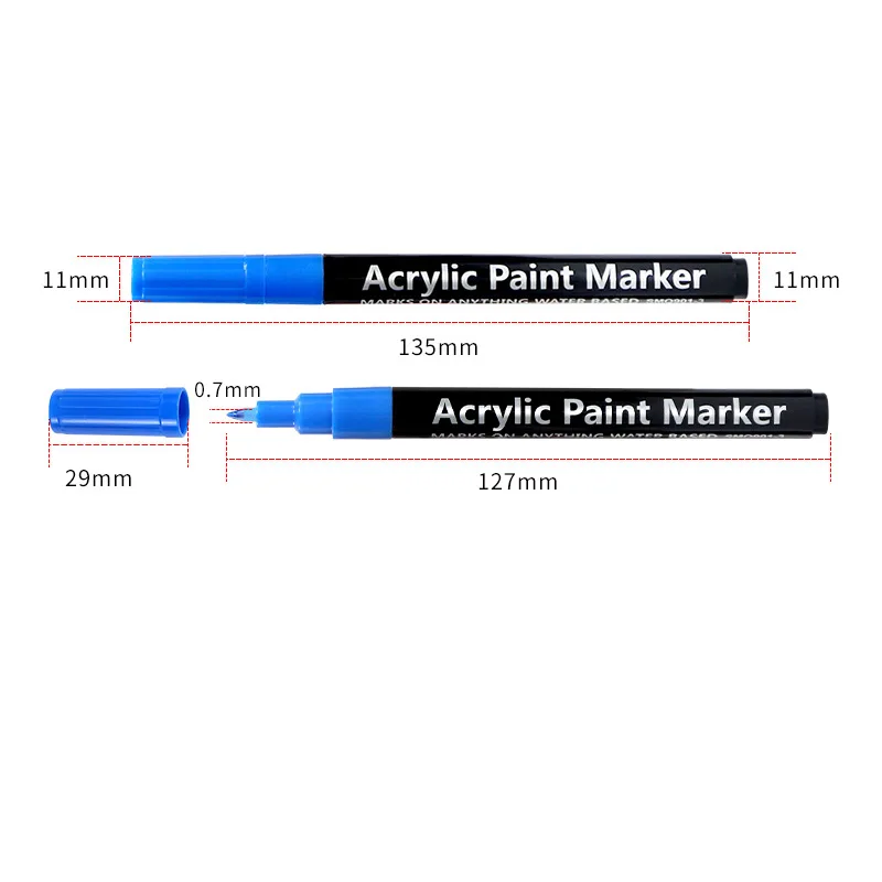 XinyiArt – Lot 12 Marqueurs Acryliques 0,7mm Toutes Surfaces | Bois, Pierre, Toile