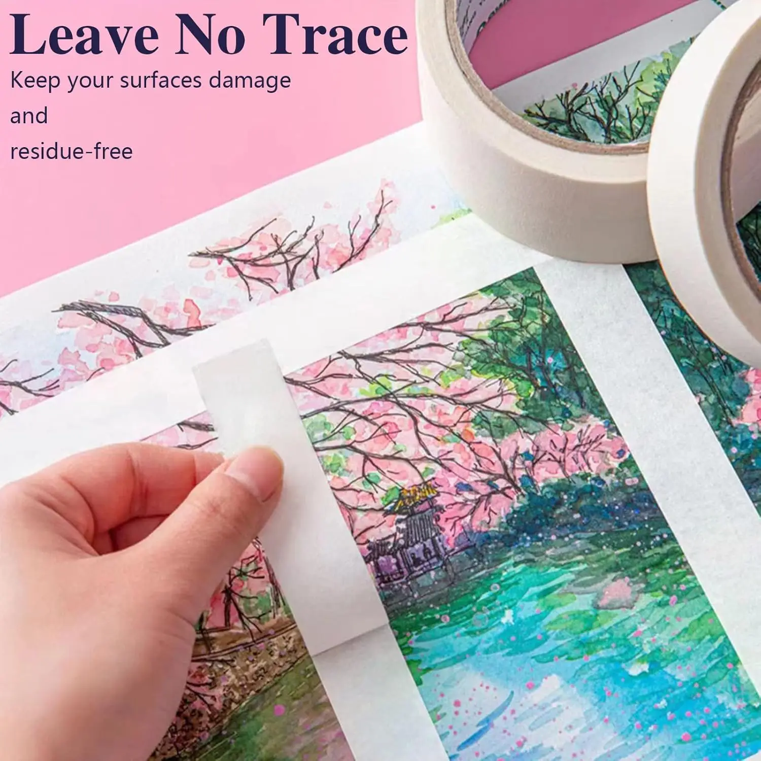 Ruban Washi Blanc XinyiArt 50m – Papier Crépon Multi-Usage DIY & Déco