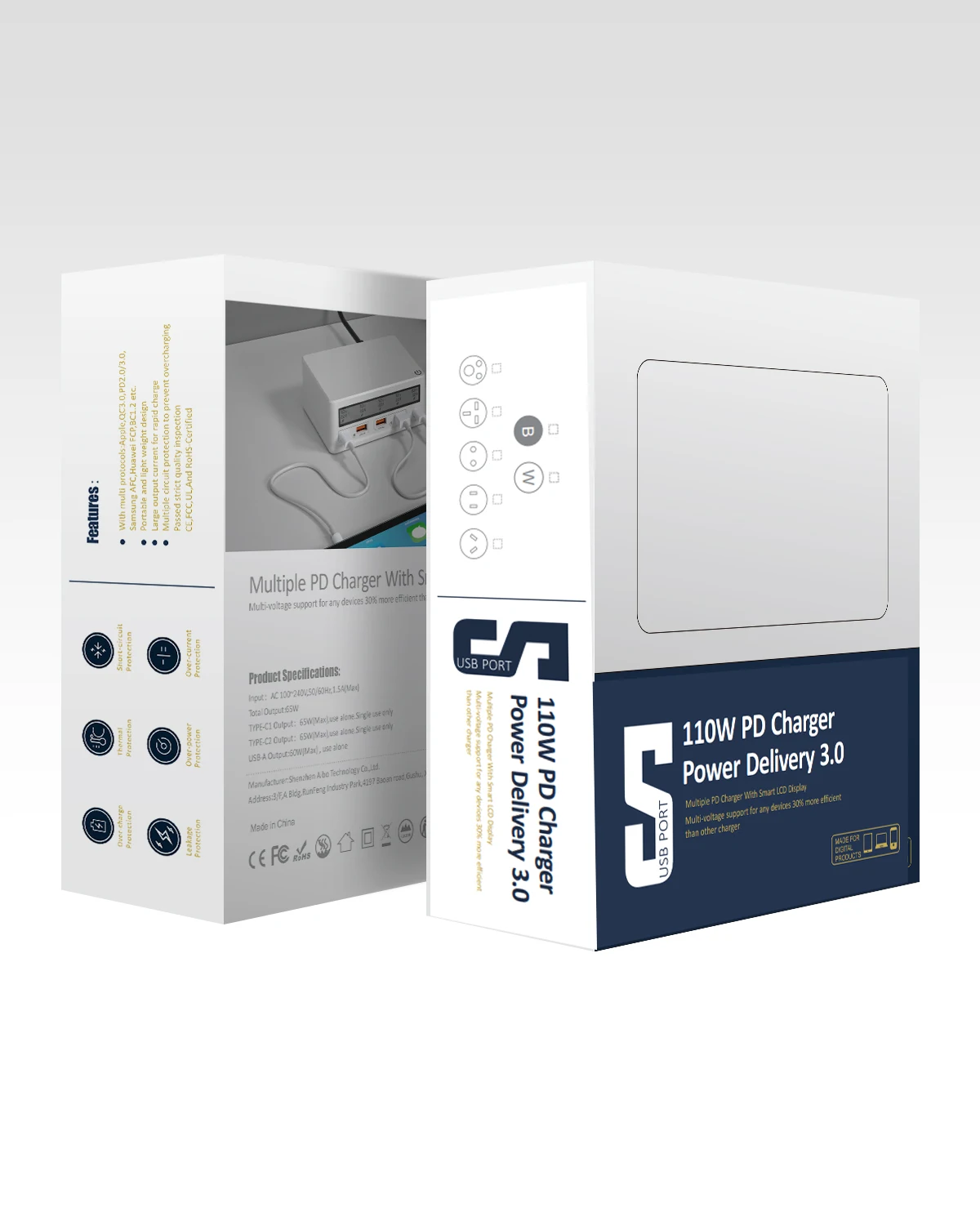 Station de Charge USB 110W ilepo i9+ – Charge Rapide Multi-Appareils Certifiée CE/FCC