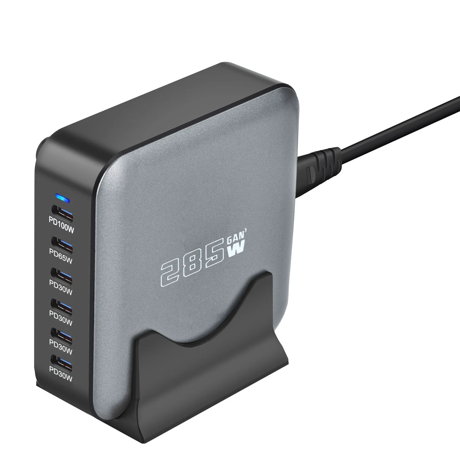 Station de Charge GaN 285W 6 ports USB-C Charge Rapide PD 3.0 iPhone Laptop