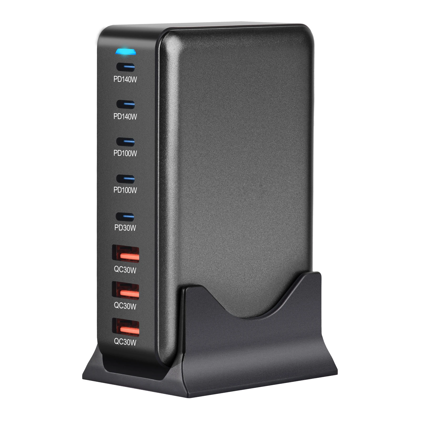 Station de Charge GaN 600W 8 Ports USB-C PD 140W – Charge Rapide Multi-Appareils