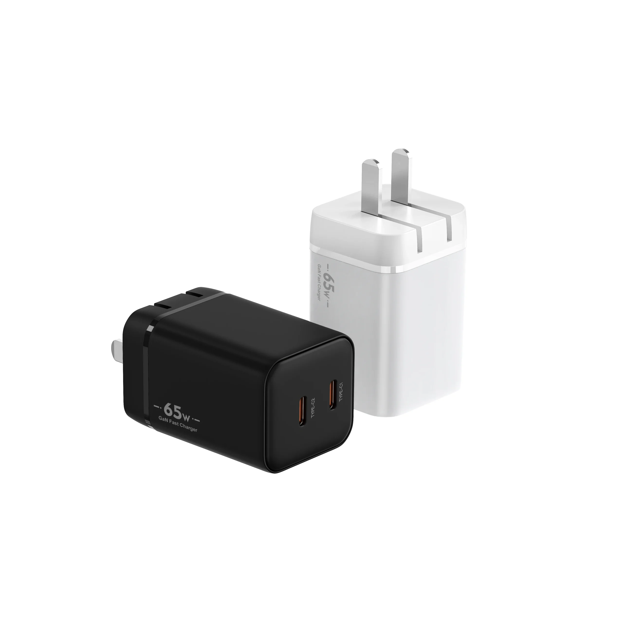 Chargeur GaN 65W Double USB-C Charge Rapide PD 3.0 – iPhone, Android, PC
