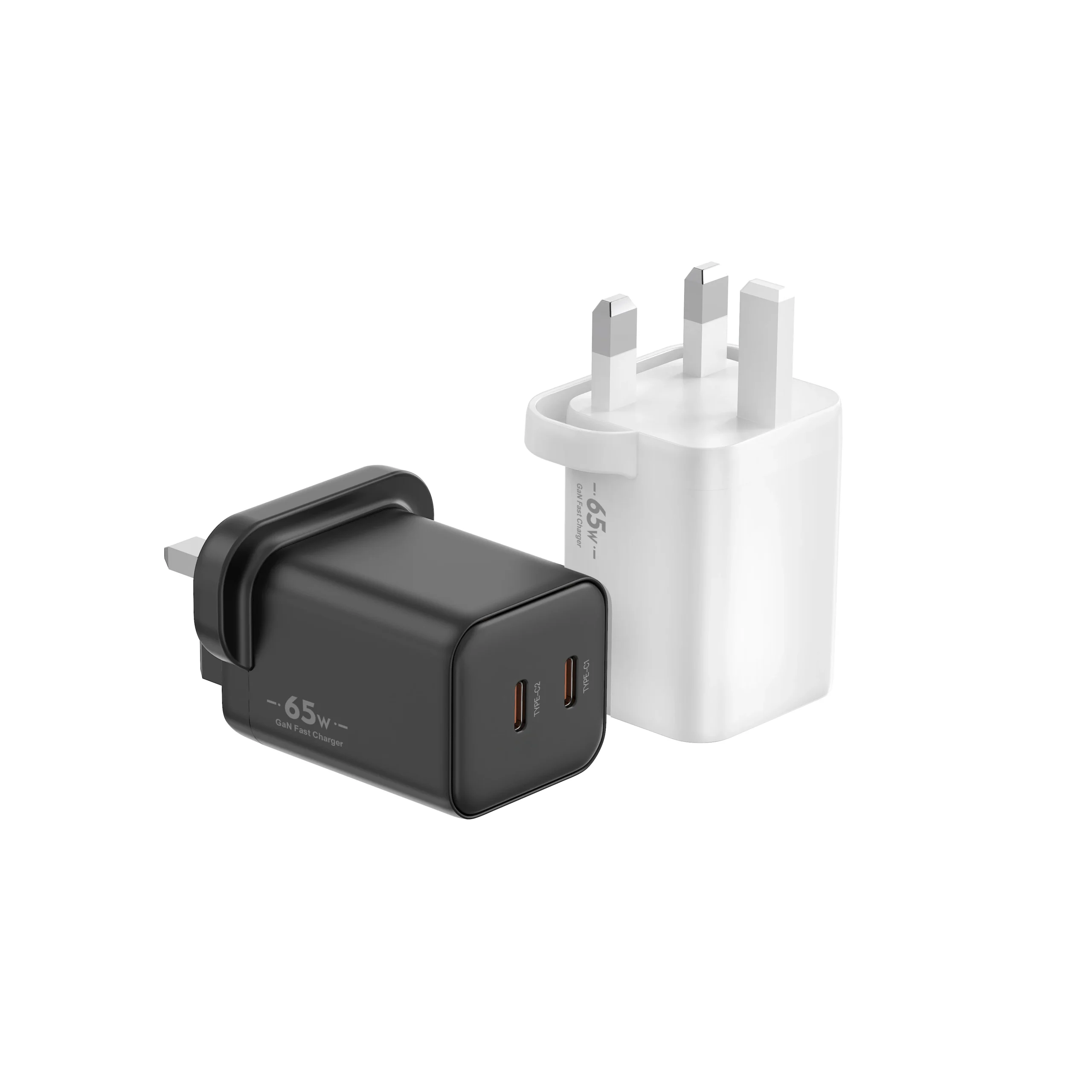 Chargeur GaN 65W Double USB-C Charge Rapide PD 3.0 – iPhone, Android, PC