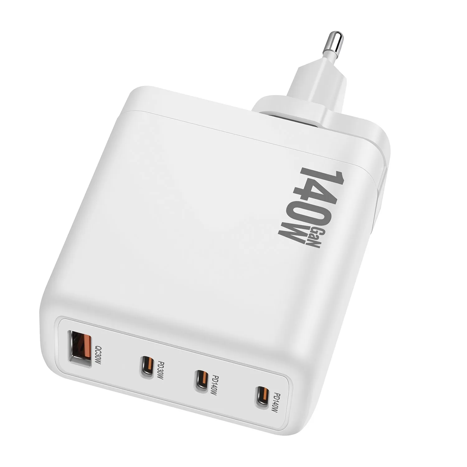 Chargeur GaN USB-C 140W 4 Ports Charge Rapide PD 3.0 Pliable – Ordinateur & Mobile