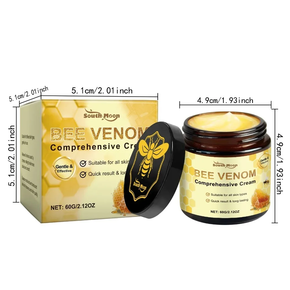Crème au Venin d'Abeille & Miel – Hydratante, Raffermissante & Éclaircissante – Visage & Corps 60g