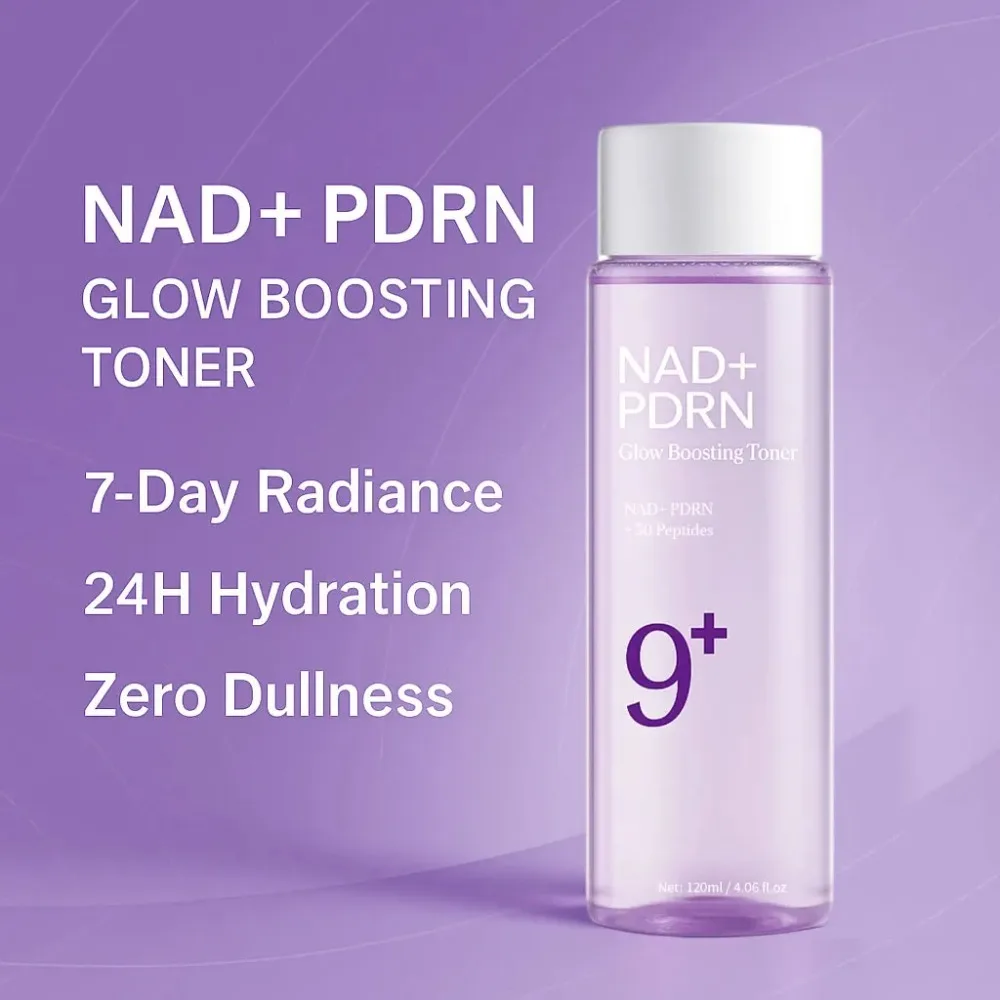 Tonique Éclat NAD+ PDRN 120ml – Hydratant, Raffermissant & Anti-Rides