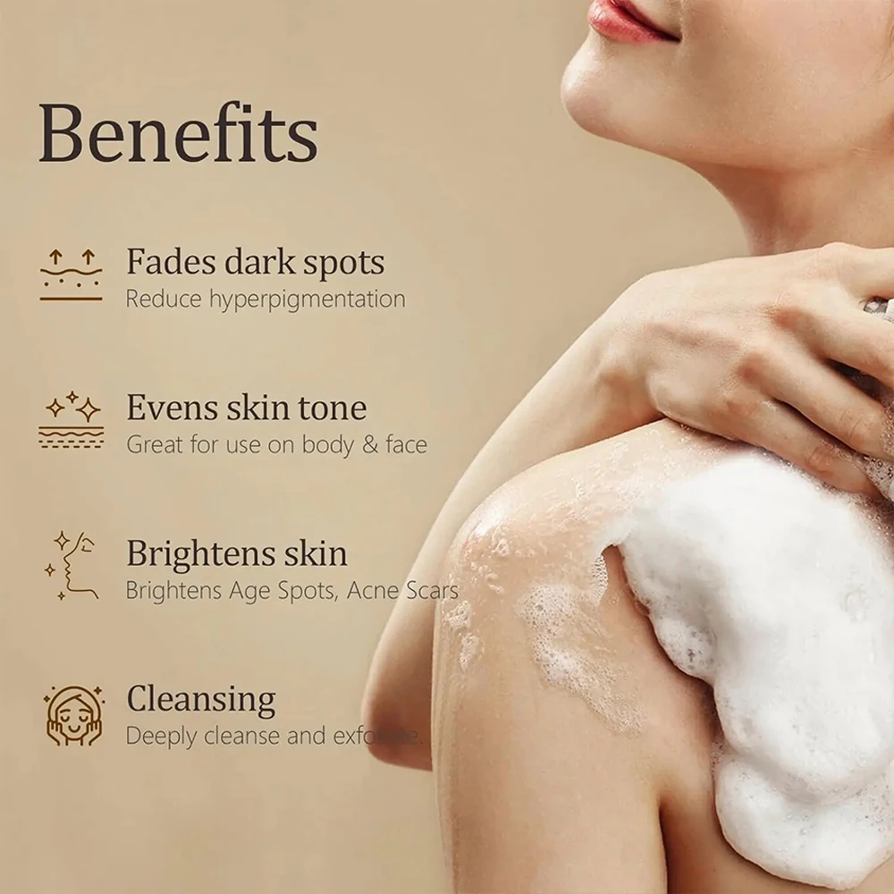 Savon Éclaircissant Curcuma & Acide Kojique – Anti-Taches, Teint Unifié, Peau Lumineuse