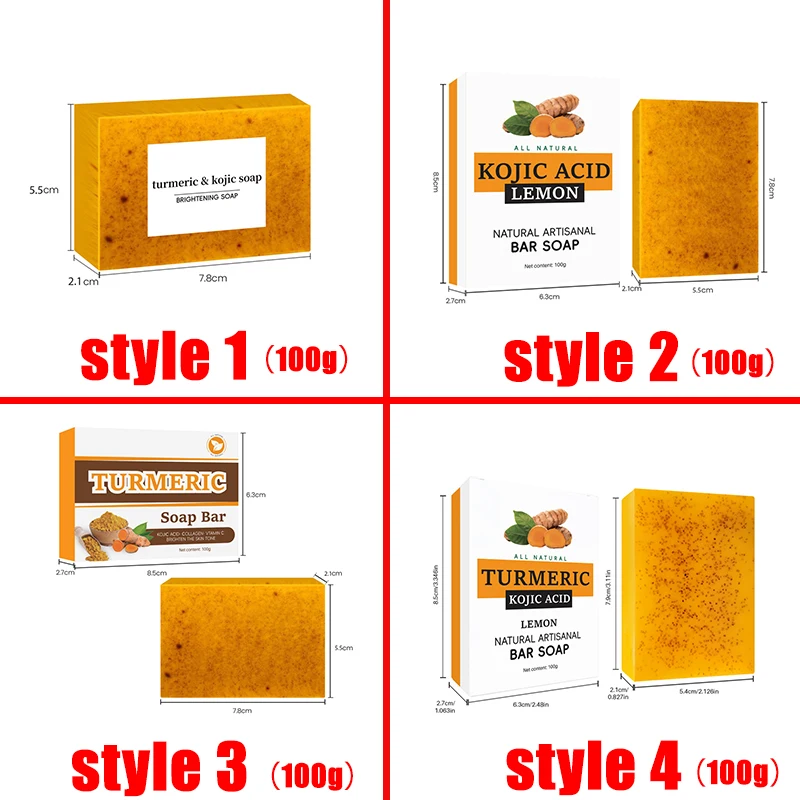 Savon Curcuma & Acide Kojique 100/150g – Éclaircissant, Anti-Taches, Unifiant, Hydratant