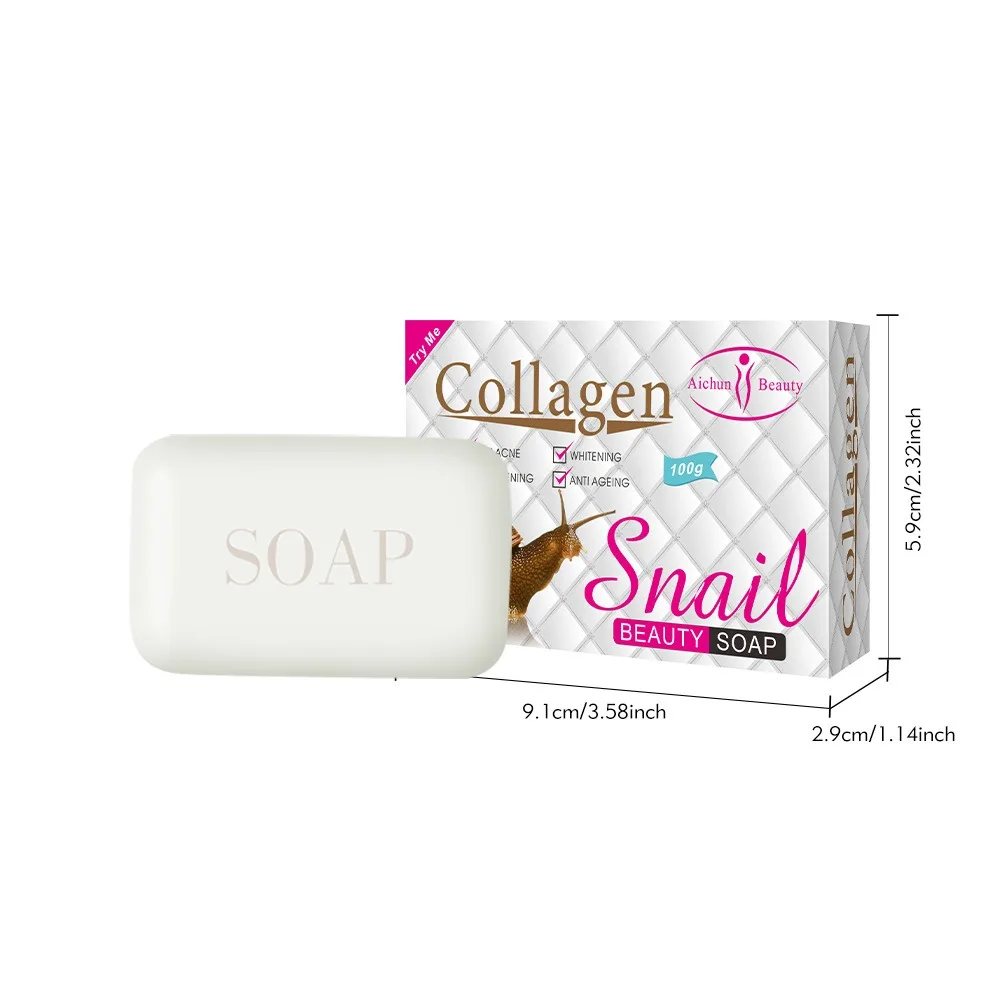 Savon Blanchissant au Collagène d'Escargot – Anti-Acné & Éclat du Visage