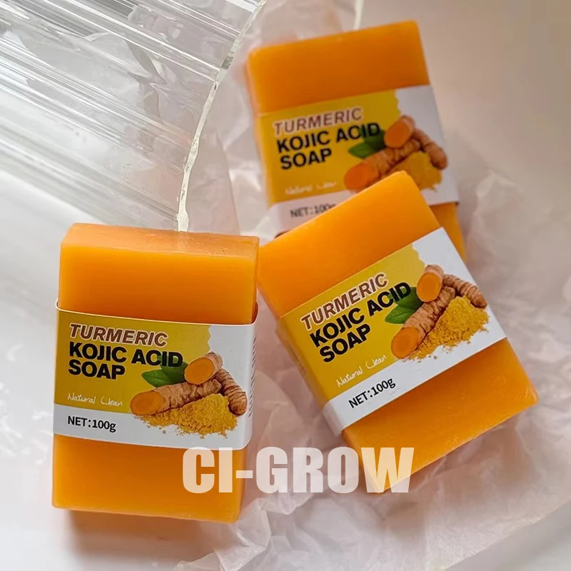 Savon Éclaircissant Acide Kojique & Curcuma – Anti-Taches, Acné, Teint Unifié