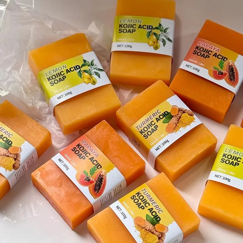 Savon Éclaircissant Acide Kojique & Curcuma – Anti-Taches, Acné, Teint Unifié