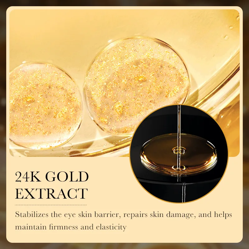 Crème Contour des Yeux Or 24 Carats & Acide Hyaluronique – Anti-Cernes, Anti-Rides, Hydratante 40g