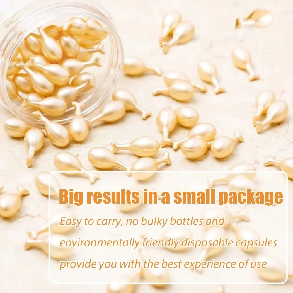 50 Capsules Sérum Visage Collagène & Acide Hyaluronique – Anti-Rides, Raffermissant, Éclaircissant