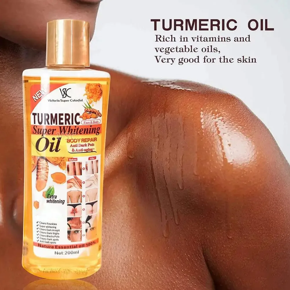 Huile Essentielle de Curcuma 200ml – Soin Éclaircissant & Anti-Âge Visage & Corps
