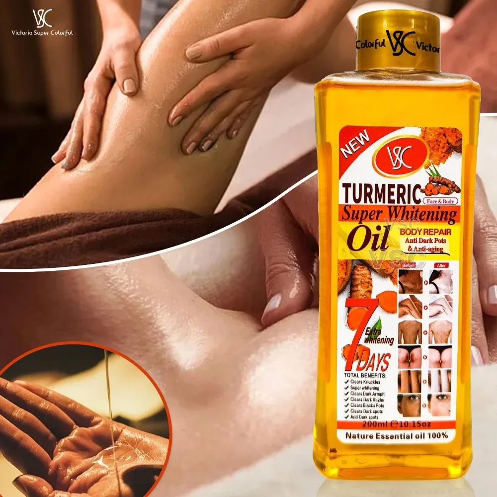 Huile Essentielle Curcuma & Rose 200ml – Éclat, Hydratation & Anti-Âge Visage & Corps