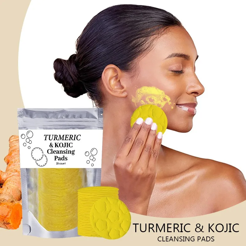 Tampons Exfoliants Curcuma & Acide Kojique – Éclat & Anti-Taches (20/30/40/50 pcs)
