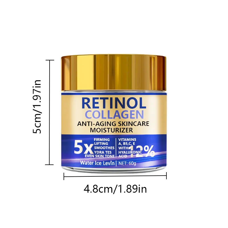 Crème Visage Rétinol & Collagène Anti-Âge Hydratante Raffermissante 60g