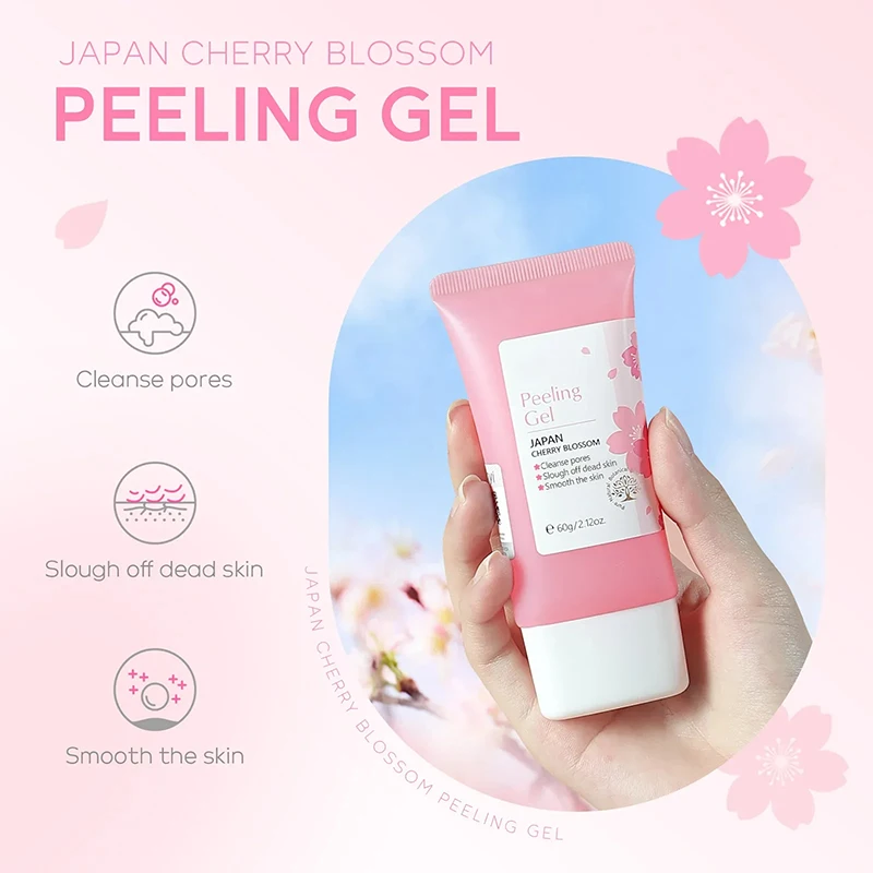 Gel Exfoliant Visage Sakura 60g – Nettoyant Purifiant Hydratant & Éclat