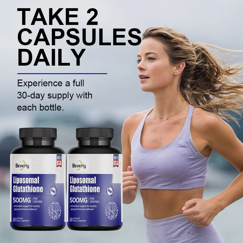 Capsules Glutathion Liposomal 500mg Beverly – Éclat de Peau, Anti-âge & Détox | 60 Capsules