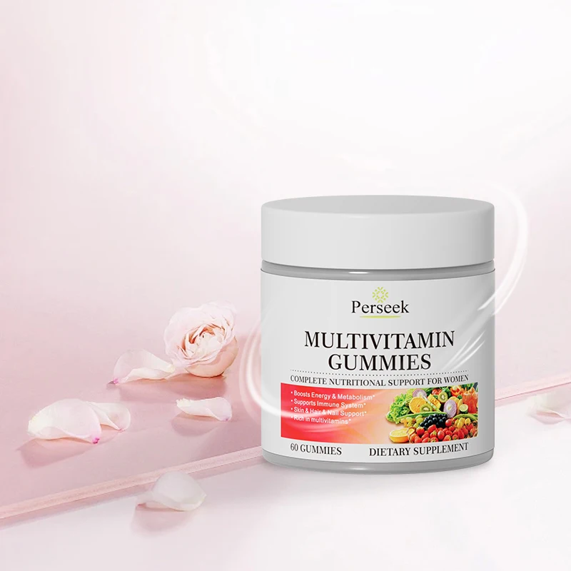 Gommes Vitamines Perseek – Cheveux, Peau, Ongles & Immunité | Biotine & Collagène | 60 Gommes