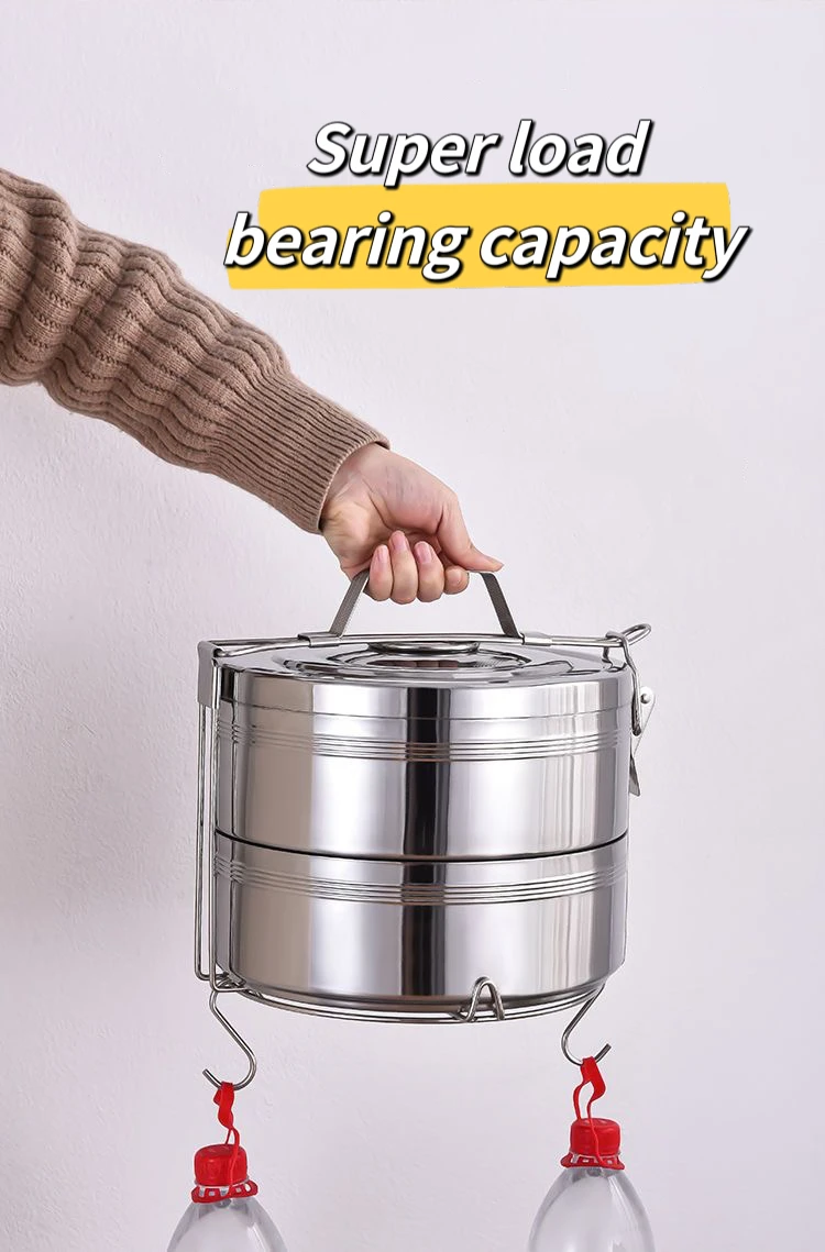 Boîte à lunch inox multi-niveaux TIANKANG – Isotherme, portable, 5 compartiments 30CM