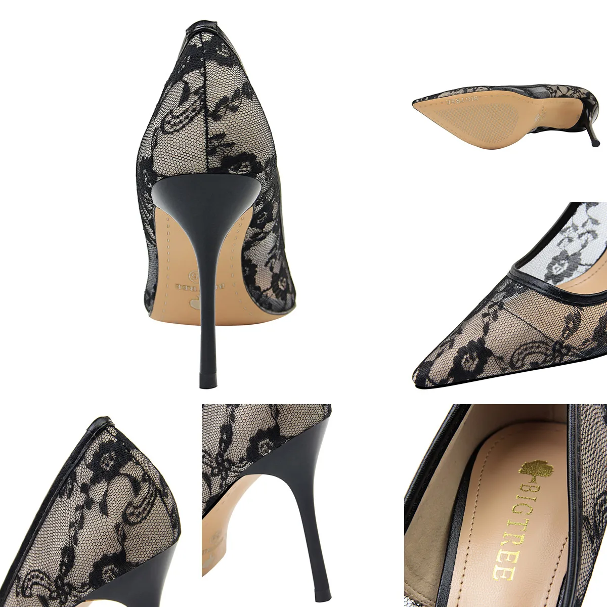 Escarpins Bout Pointu Dentelle Talon Aiguille – Élégance & Style au Quotidien