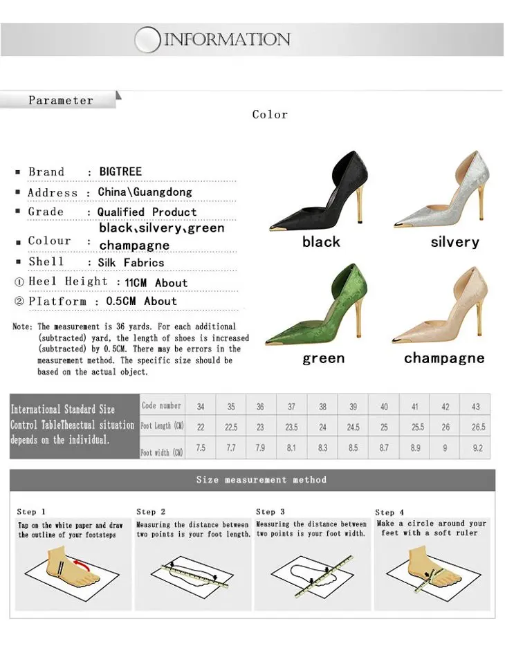 Escarpins Satin Bout Pointu Métal | Talons Aiguilles Cérémonie & Mariage BIGTREE
