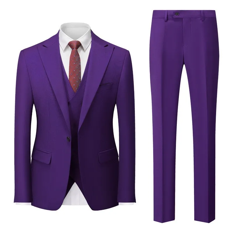 Costume Mariage Homme 3 Pièces Sur Mesure | Veste + Gilet + Pantalon | Coupe Ajustée