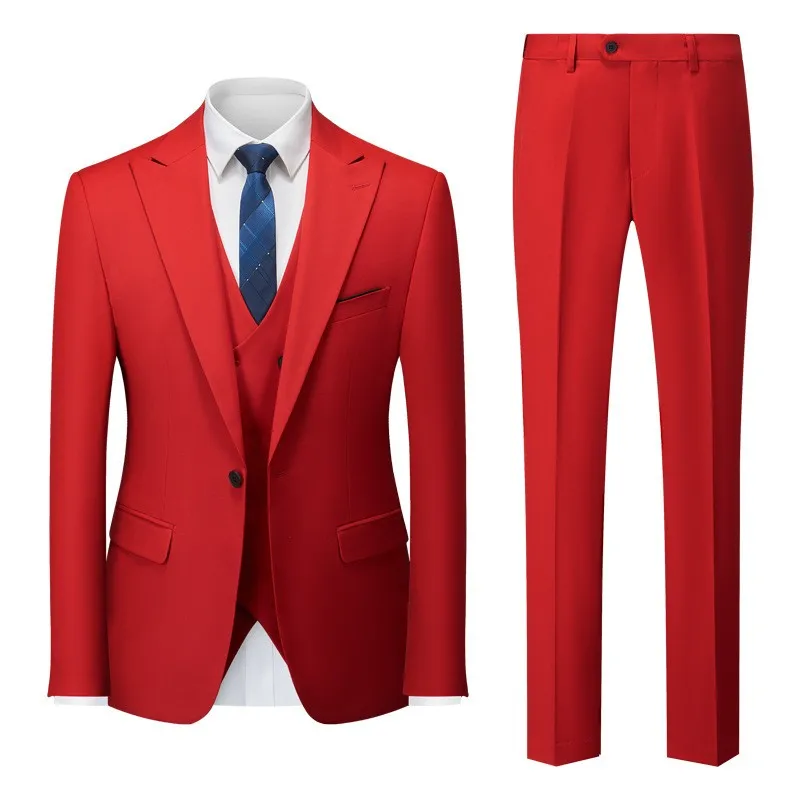 Costume Mariage Homme 3 Pièces Sur Mesure | Veste + Gilet + Pantalon | Coupe Ajustée