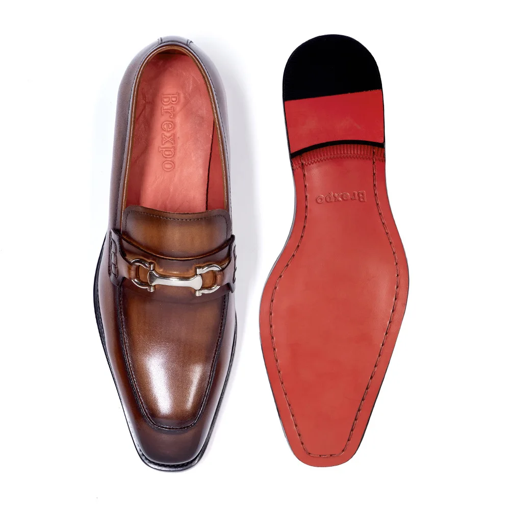 Mocassins Homme en Cuir Véritable – Chaussures Élégantes Bureau & Mariage Sans Lacets