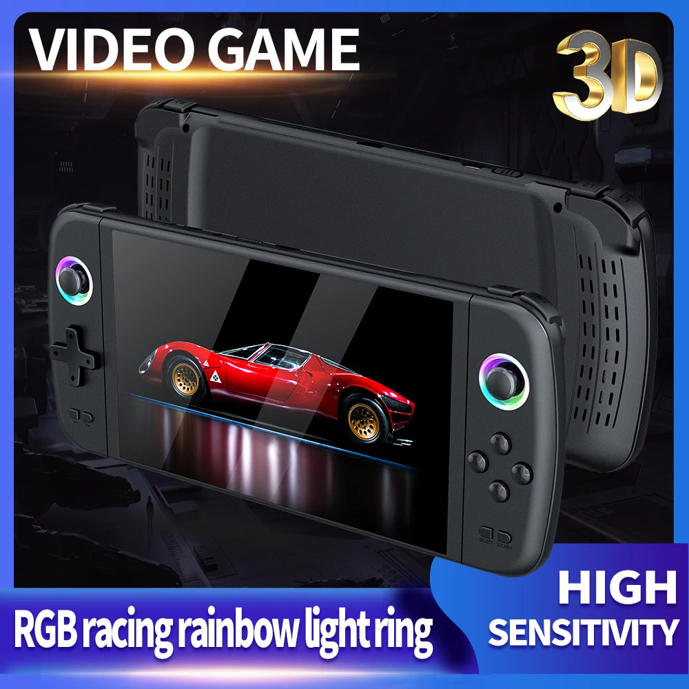 Console de Jeu Portable Rétro M27 – Écran 7 pouces HD, 10 000 Jeux Intégrés, Wi-Fi