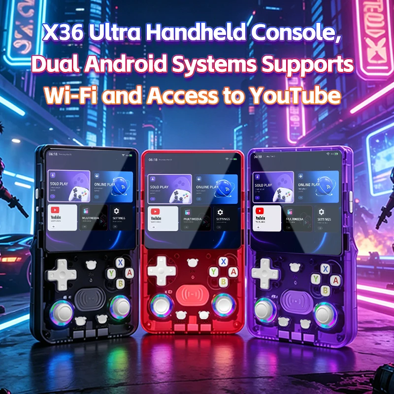 Console de Jeu Portable X36 Ultra 4.2" – 15000 Jeux Intégrés, 64Go, Wi-Fi, Linux