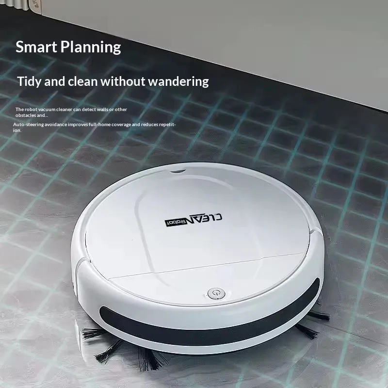 Robot Aspirateur 3-en-1 Laveur & Balayeur – 4500 Pa, Recharge USB, 90 min d'autonomie