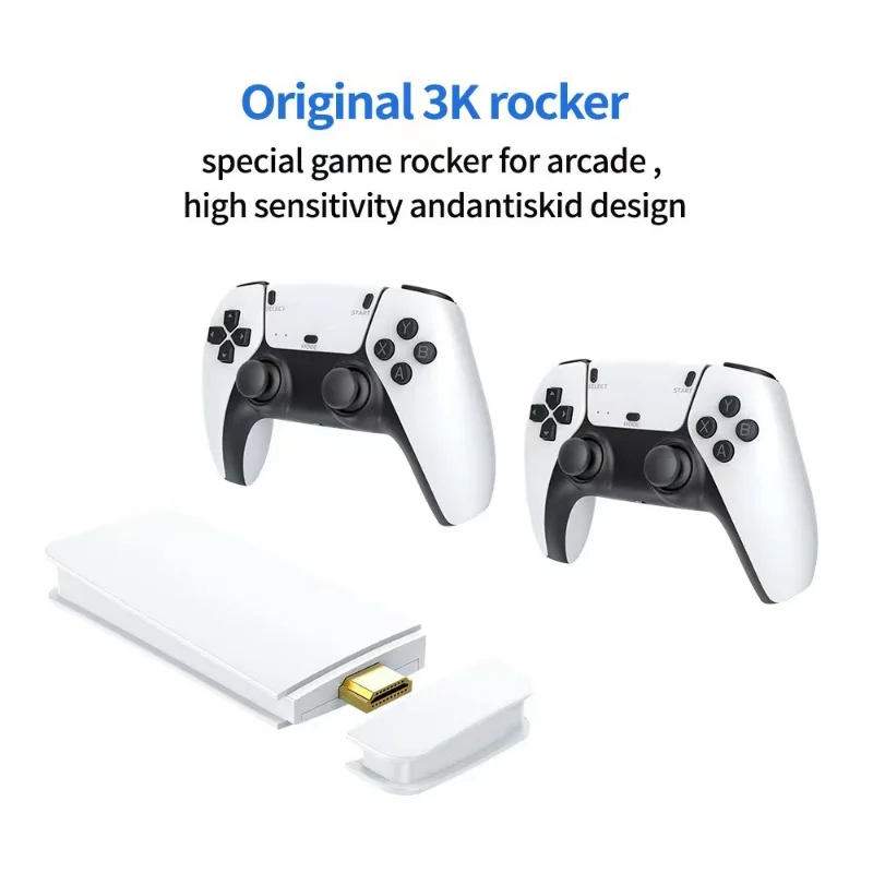 Console de Jeu M15 Rétro 4K – 20 000 Jeux Intégrés, Manettes Sans Fil 2.4G
