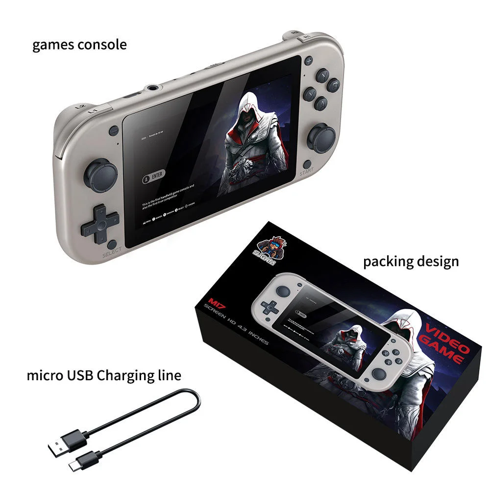 Console de Jeu Portable ZTX M17 4.3" 64GB – 15000+ Jeux Rétro Classiques