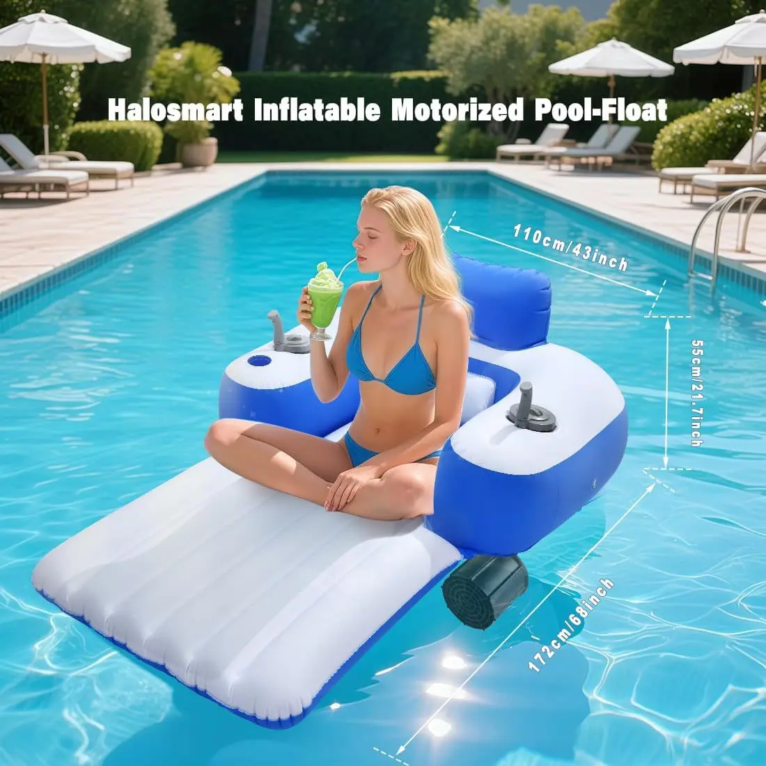 Chaise Flottante Électrique Gonflable à Double Hélice – Batterie Lithium Rechargeable