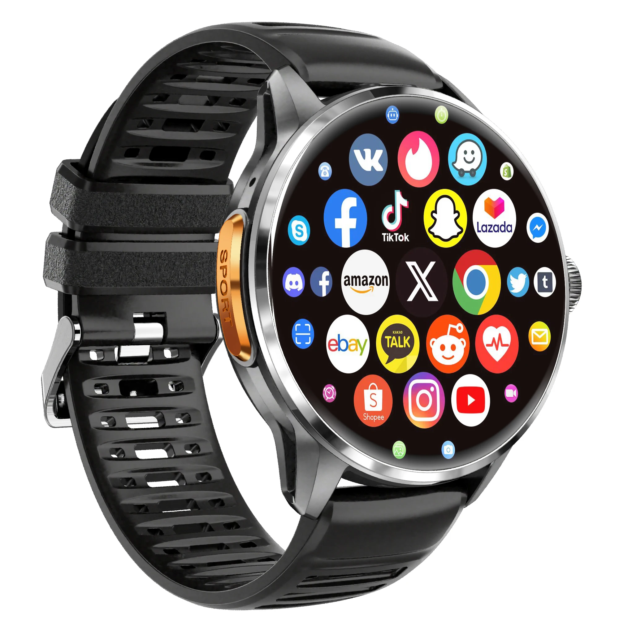 Montre Connectée H100 5G Android 3+32Go – AMOLED 1.6" GPS NFC SIM Étanche IP68
