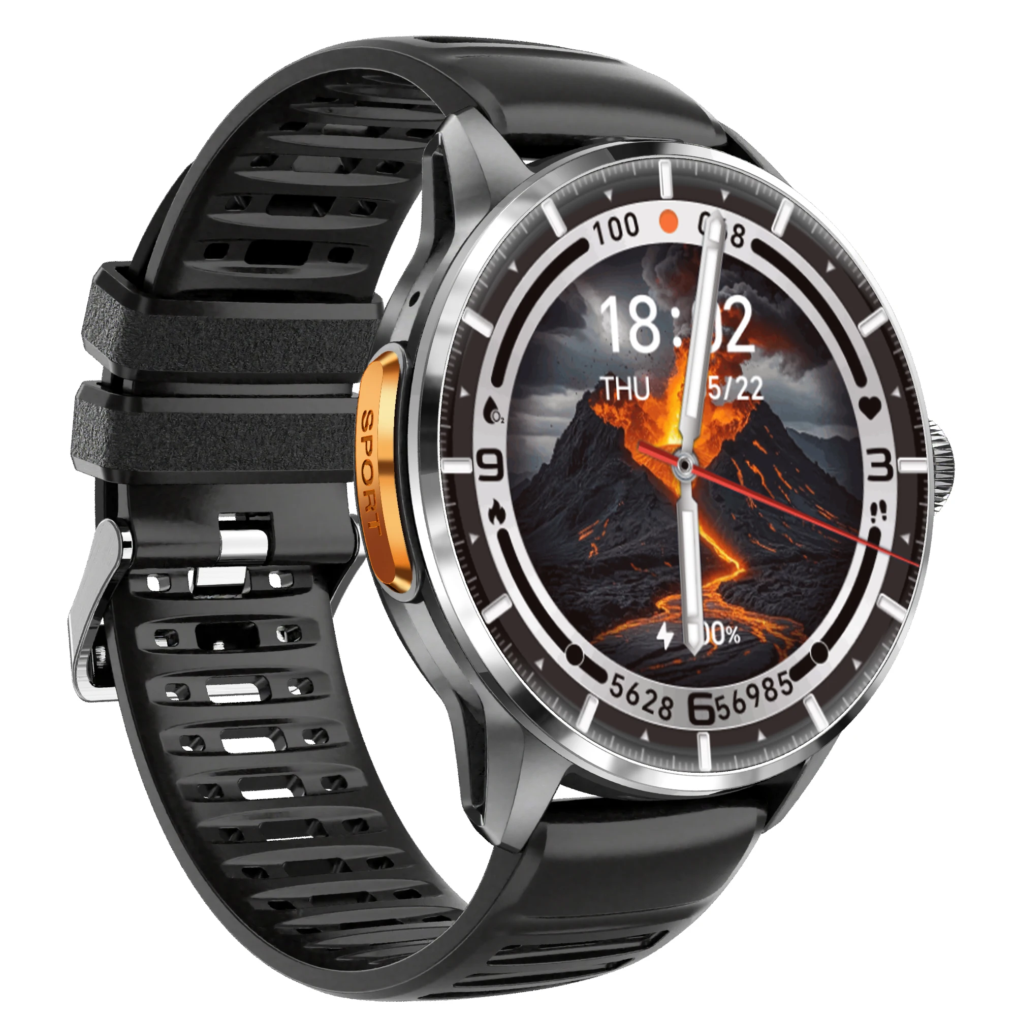 Montre Connectée H100 5G Android 3+32Go – AMOLED 1.6" GPS NFC SIM Étanche IP68