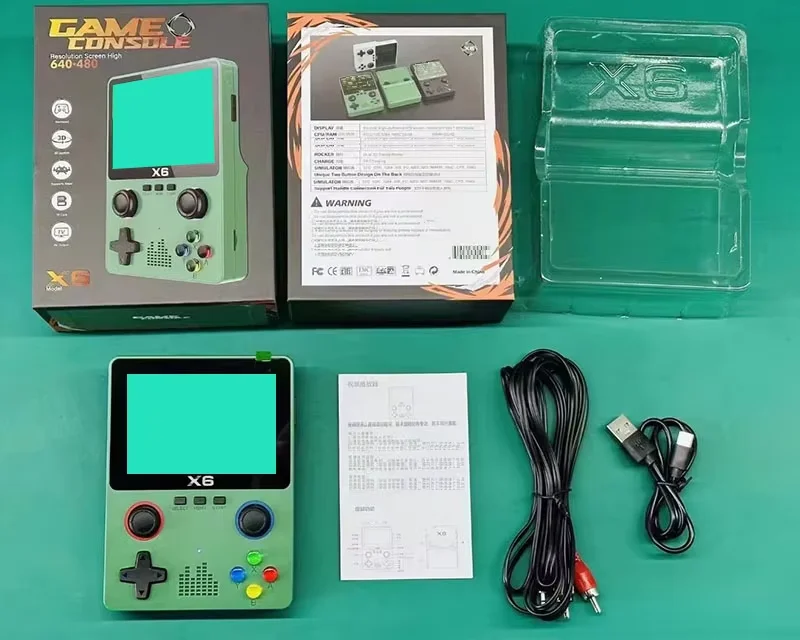 Console de Jeu Portable X6 – Écran 3.5" HD | 10 000 Jeux Intégrés | Double Joystick
