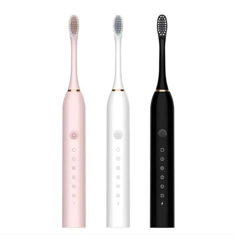 Brosse à Dents Électrique X3 Rechargeable 5 Modes Sonic – 4 Têtes Douces Incluses