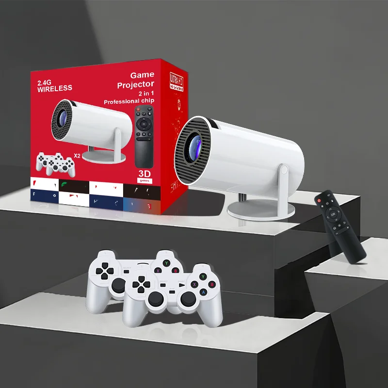 Vidéoprojecteur Portable F320 Android 11 4K WiFi 5G Gaming Cinéma Maison Manette