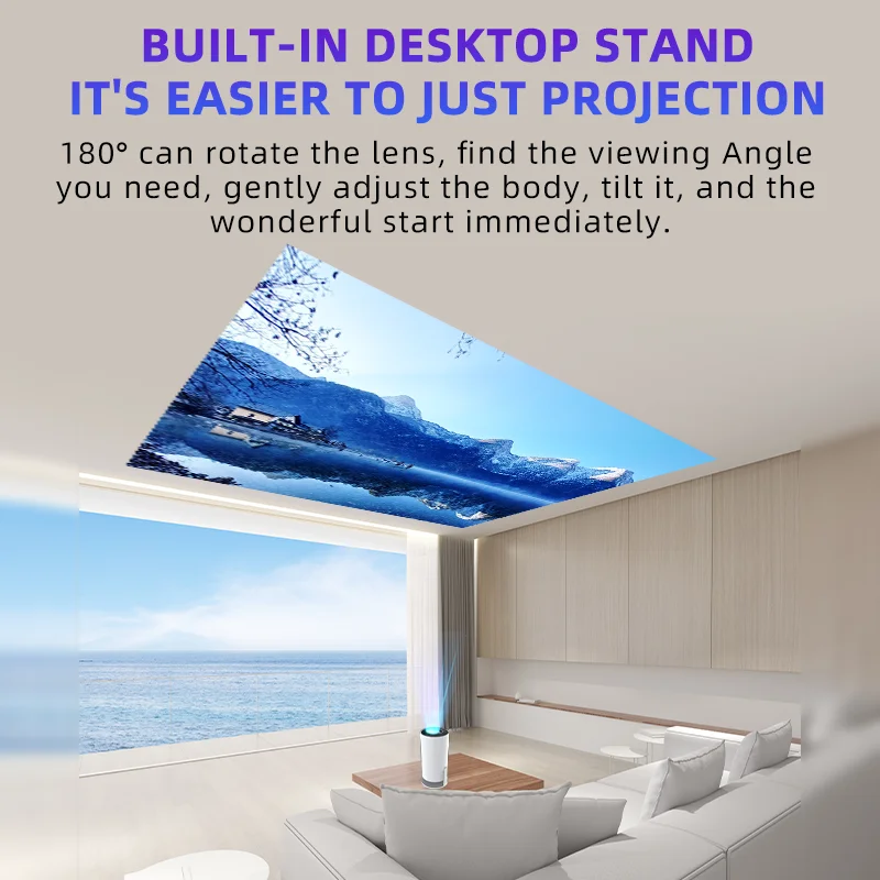 Vidéoprojecteur Portable F320 Android 11 4K WiFi 5G Gaming Cinéma Maison Manette