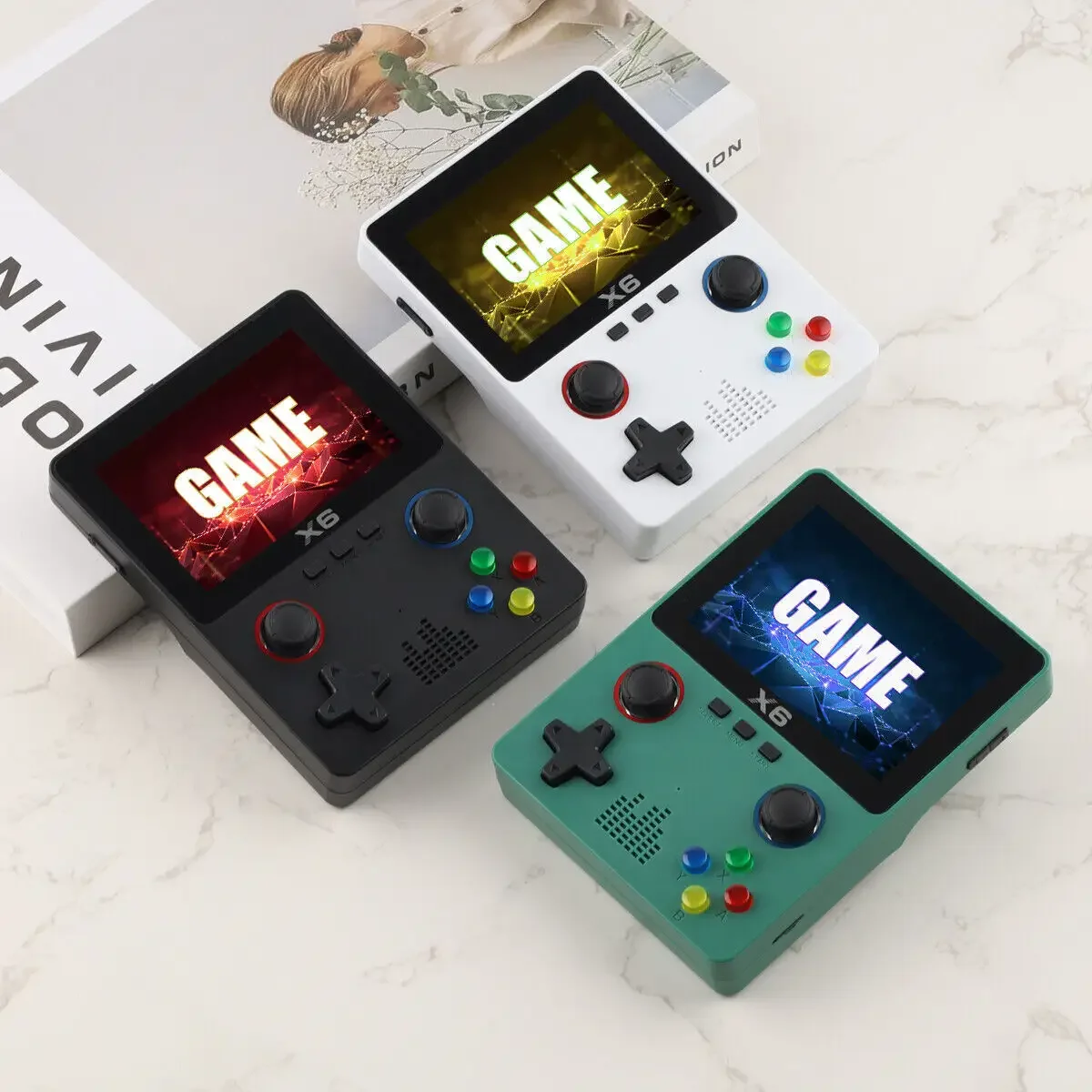 Console de Jeu Portable X6 – 500 Jeux Intégrés, Écran Couleur, Batterie 2000mAh