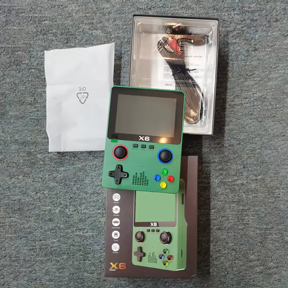 Console de Jeu Portable X6 – Écran 3,5" HD | 500 Jeux Intégrés | Double Joystick