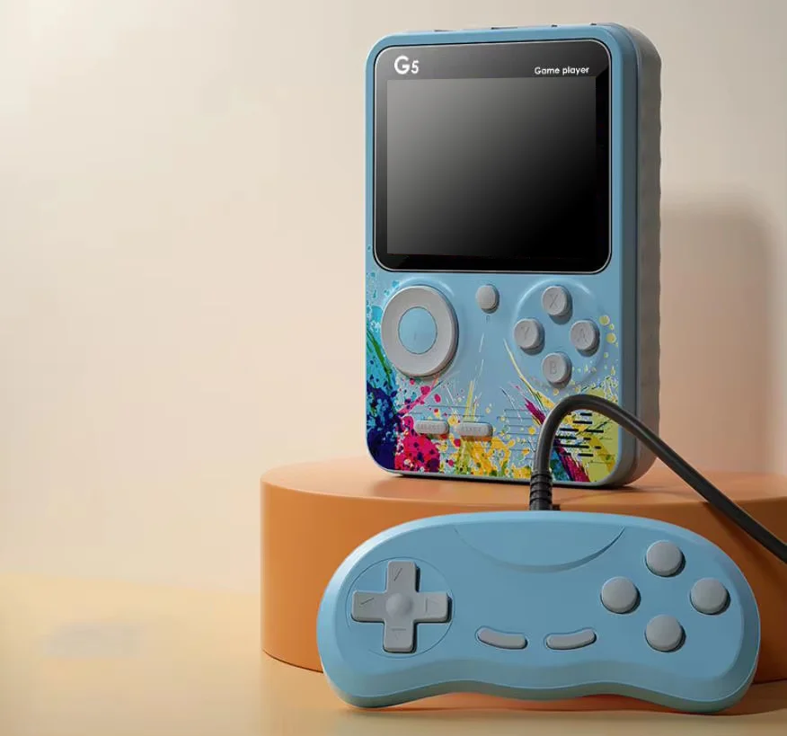 Console de Jeu Portable G5 – 500 Jeux Rétro, Écran Couleur 2.8", Batterie 1020mAh