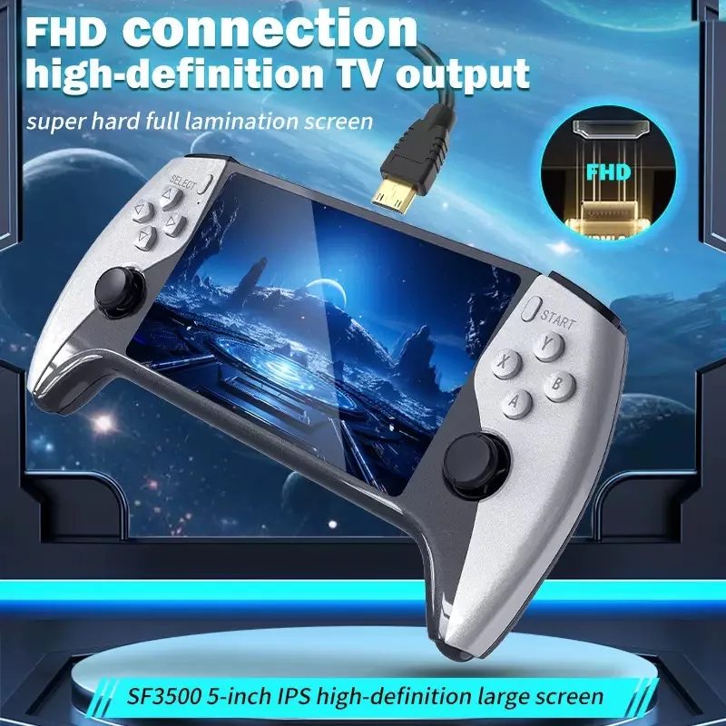 Console de Jeu Portable SF3500 5 Pouces – 20 000 Jeux, Wi-Fi, TV, 64GB