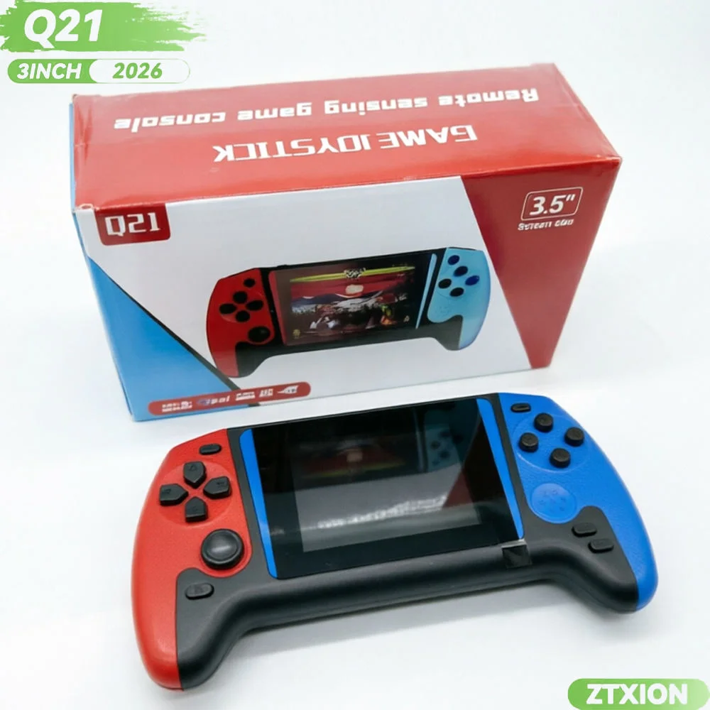 Console de Jeu Portable Q21 – 500 Jeux Intégrés, Écran 3,5", Wi-Fi, 2 Manettes