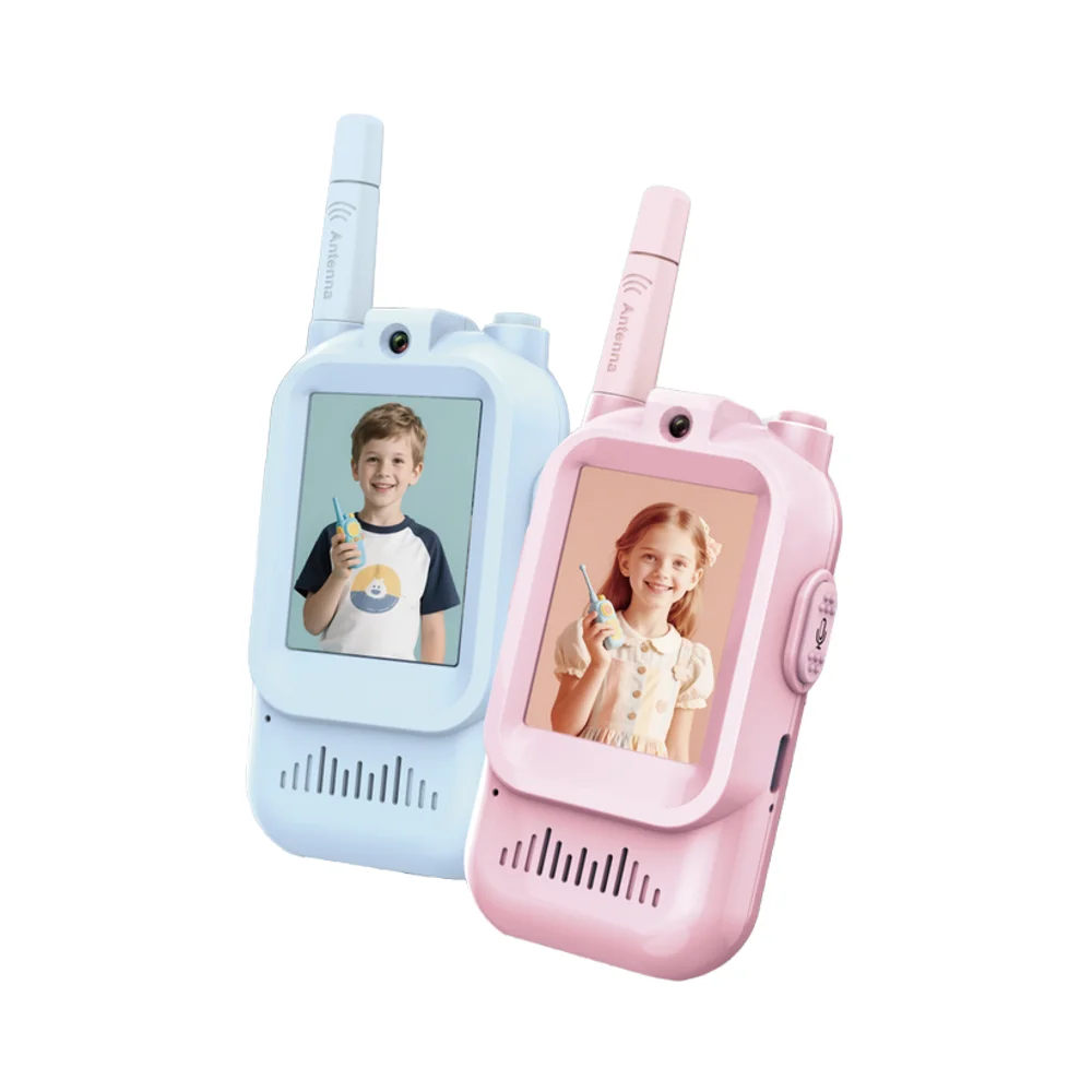 Talkie-Walkie Vidéo Enfant XMT – Interphone HD Cartoon, Portée 1.5km, 15h Autonomie