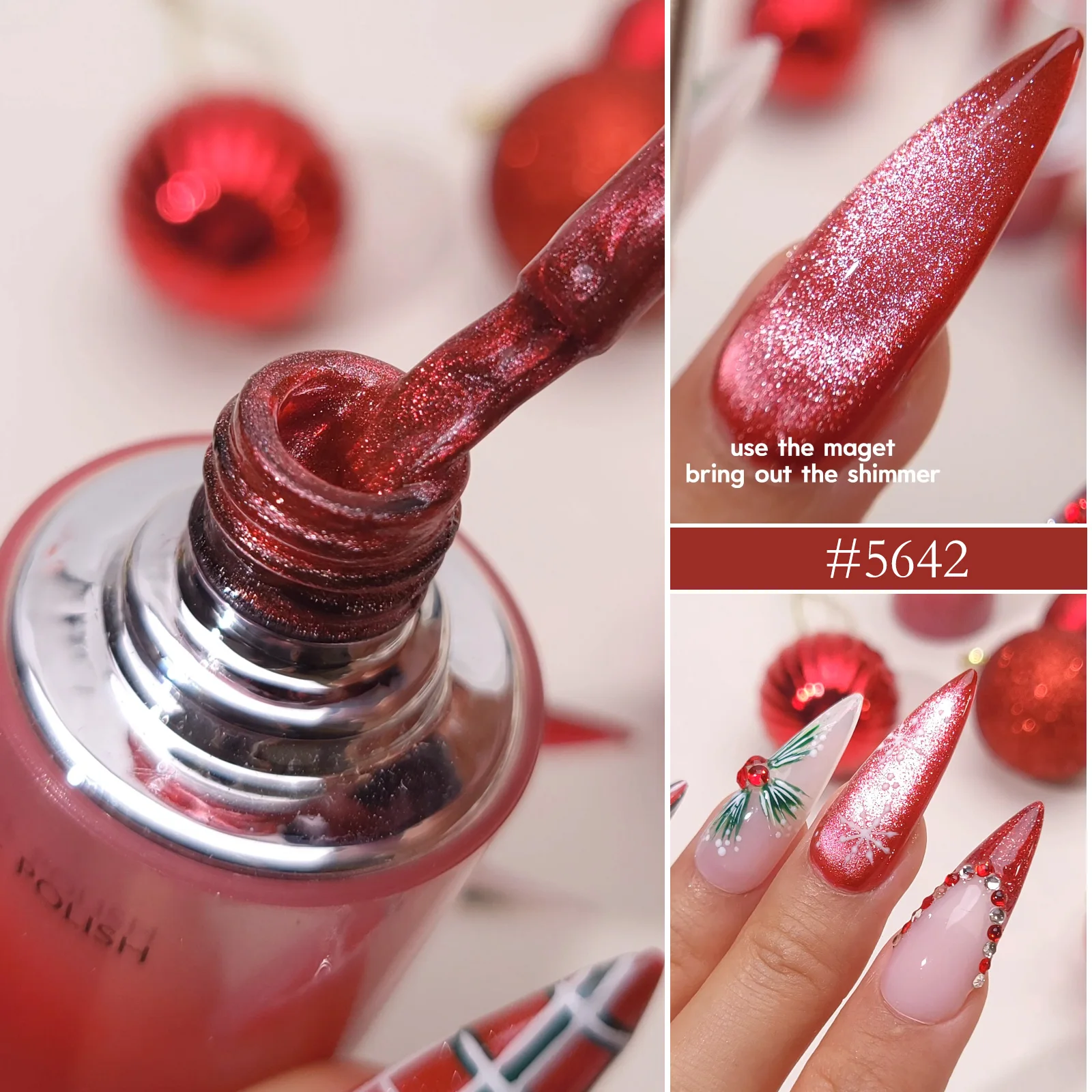 VENALISA Kit 60 Vernis Gel UV Paillettes Œil de Chat – Sans HEMA, Longue Tenue 10ml