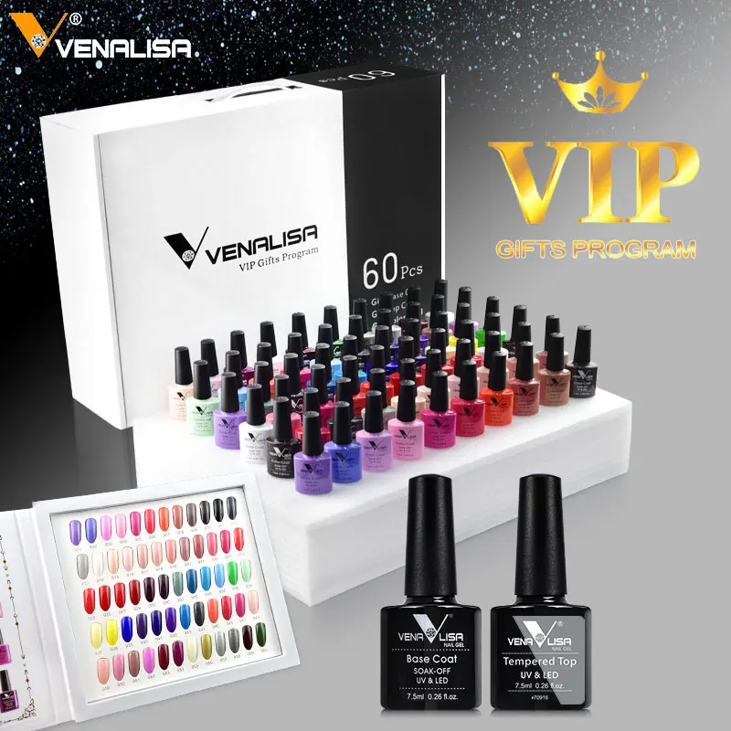 Kit Complet Vernis Gel UV Venalisa VIP4 - 60 Couleurs Hema Free | Label Privé